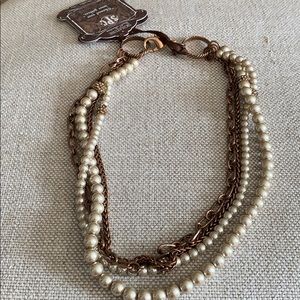 NEW! Pearl and copper necklace